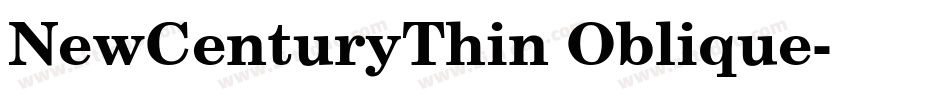 NewCenturyThin Oblique字体转换